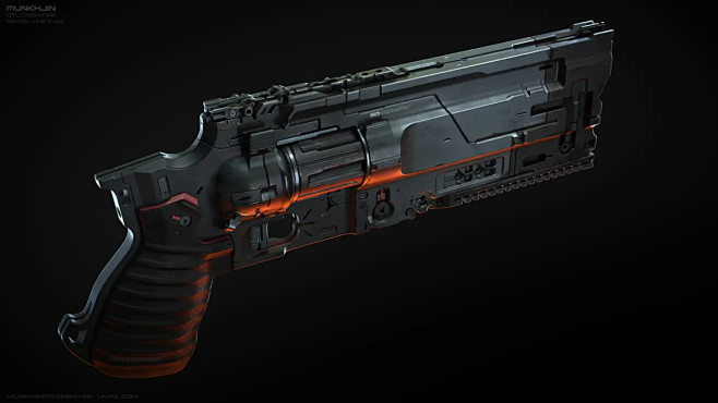 赛博朋克风重型左轮