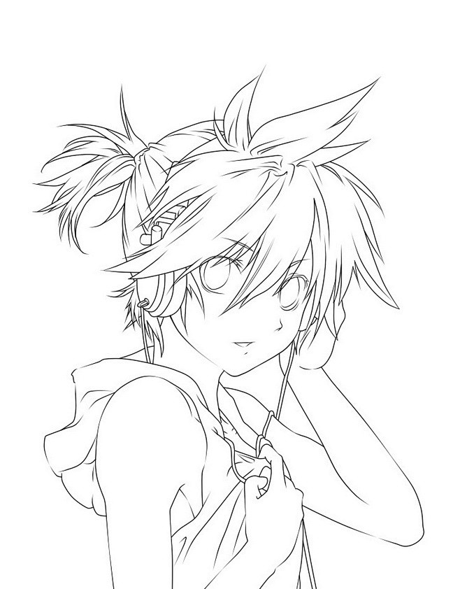 线稿漫画卡通人物绘画平面灵感素材二次元