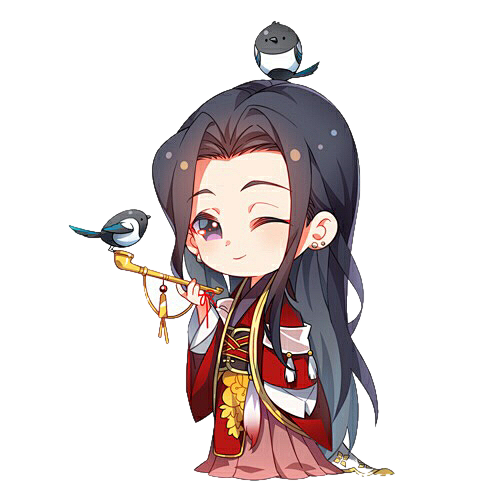 q版古风人物男皆抠图练习