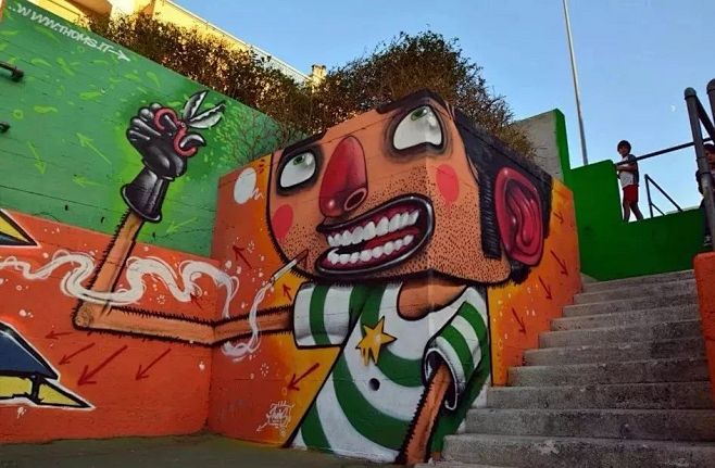 创意涂鸦墙绘意大利创意作品图片街头艺术绘图有感染力的墙绘人物表情