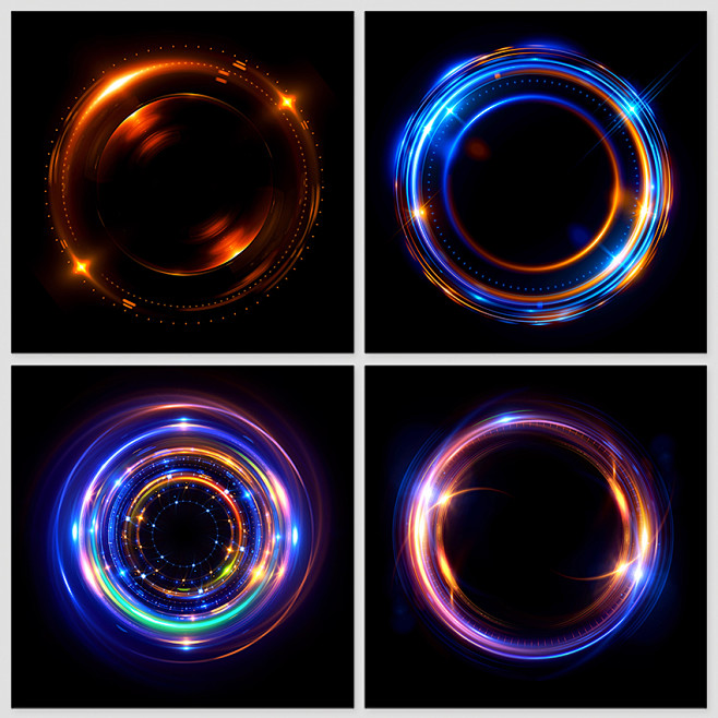 七彩绚丽光圈光耀光线发光jpg背景图片素材淘宝网