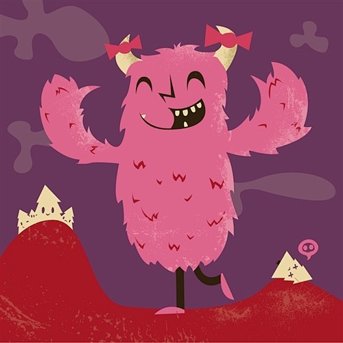 有怪兽可爱的小怪兽在它们庞大的身躯下面藏着一颗有爱的心各种表情萌