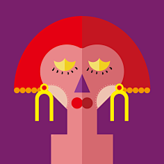 抽象几何人物插画