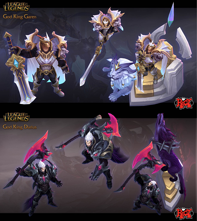 神王盖伦神王德莱厄斯游戏建模拳头riot3d美术duykhanhnguyen