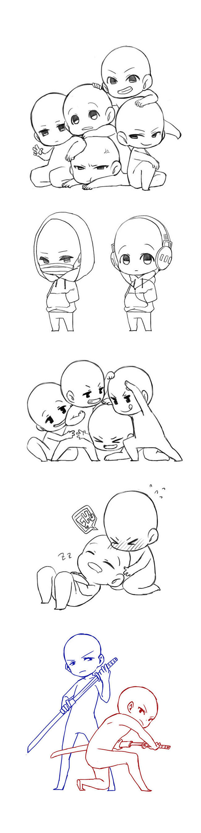 姿势参考素材q版动漫人物篇图1aopid半次元二次元爱好者社区