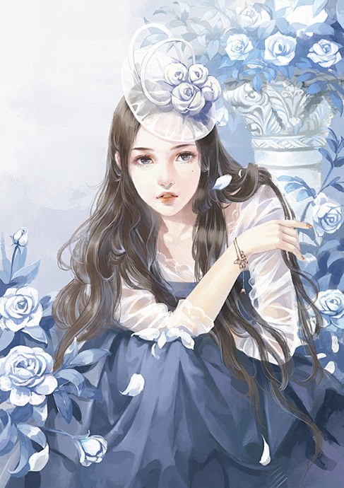 指尖糖手绘插画美人人物小说现代女郎壁纸精致美腻