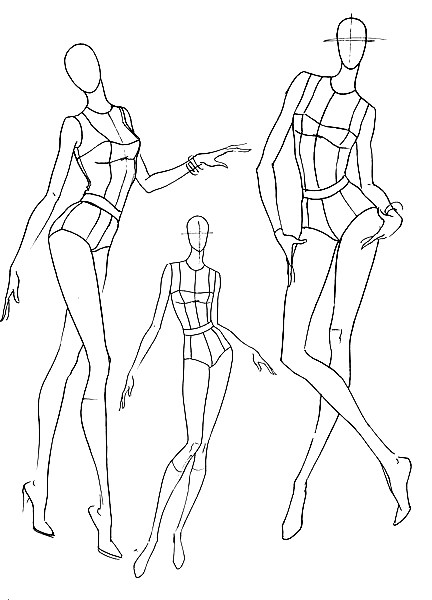 时装画人体动态10