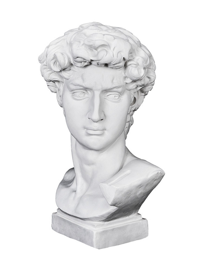 左绘大卫石膏像67cm大号素描石膏头像雕塑学校静物器材批发写生模型