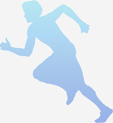 蓝色奔跑运动项目奥运会创意素材png素材