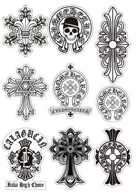 整版花纹权志龙克罗心图腾笔记本滑板旅行箱吉他贴纸淘宝网