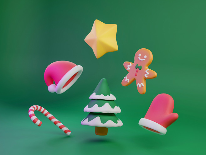 k12圣诞iconblender3d