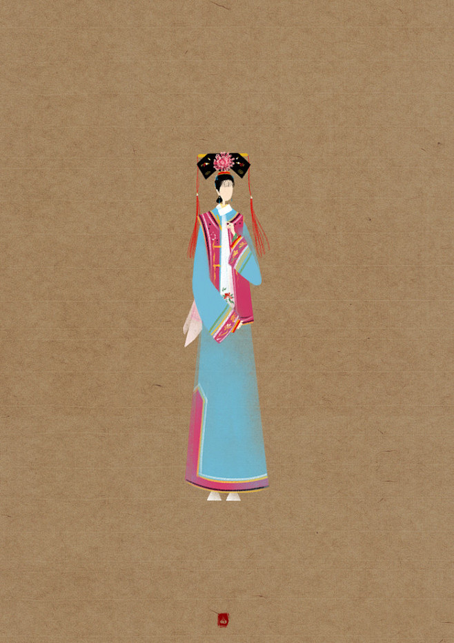 23【手绘/插画/漫画】呼葱觅蒜无脸古风图集:还珠格格(紫薇)q版人物霓