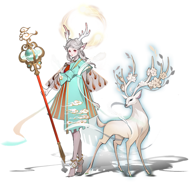 王者荣耀瑶遇见神鹿立绘png