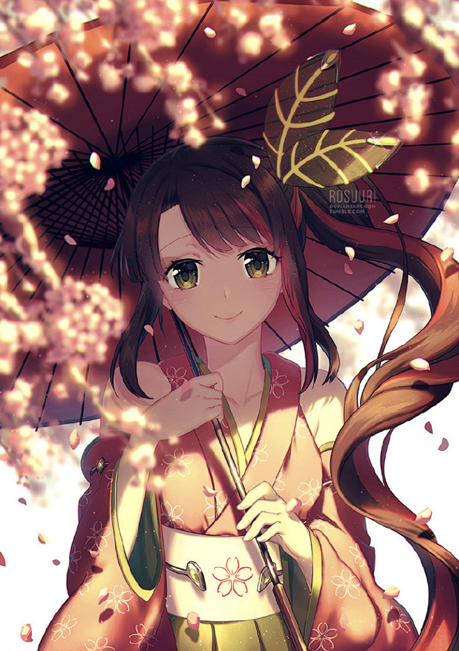 撑伞的少女