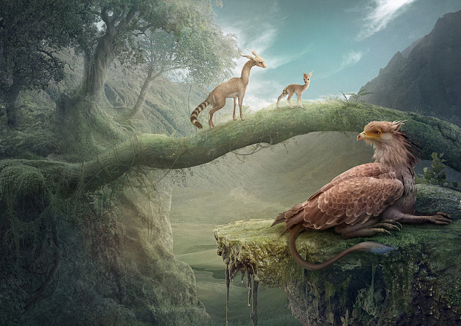 合成特效动物森林合成