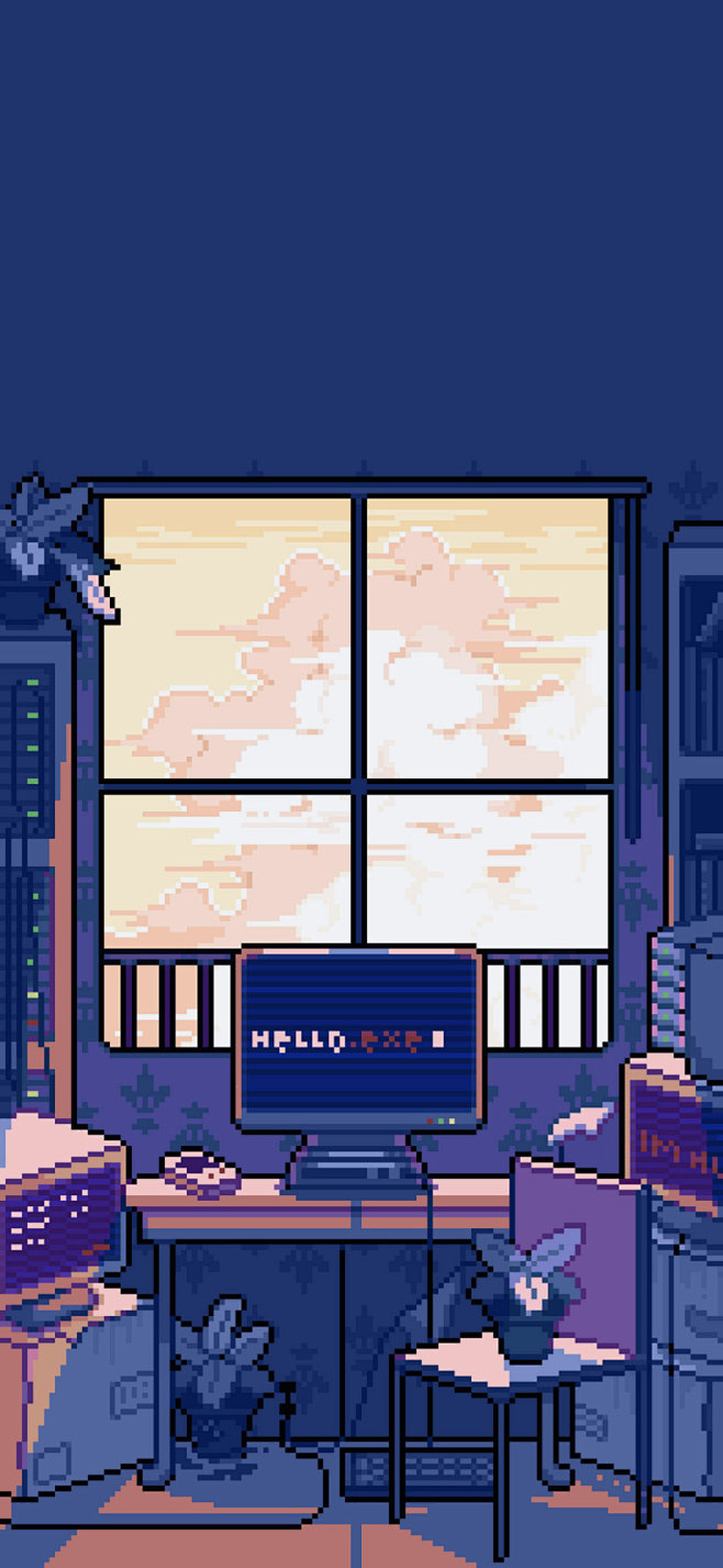 卡通像素风壁纸