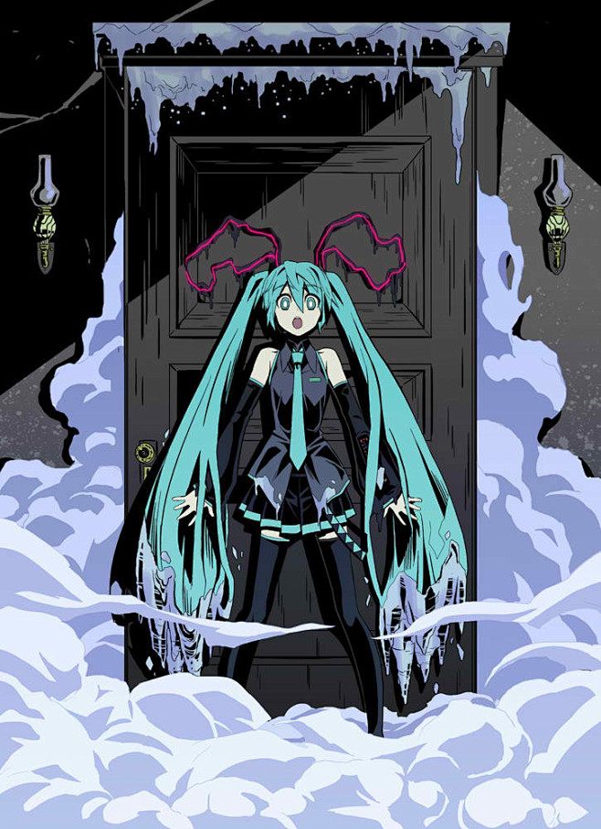 国外画师maxgonta的初音x克苏鲁系作品3