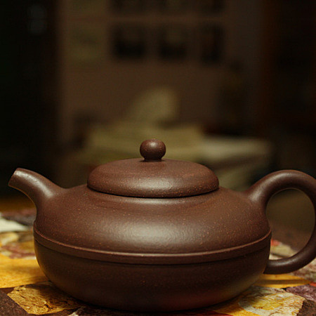 宜兴紫砂壶茶壶朱国平全手工200ml紫泥线圆想去精选原创