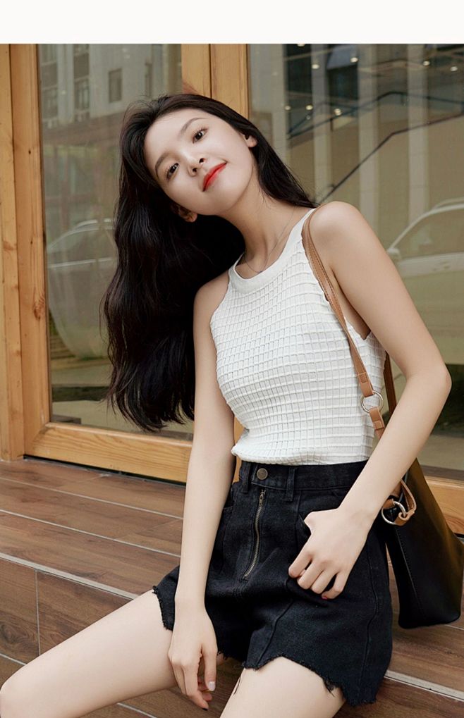 章若楠牛仔裤短裤