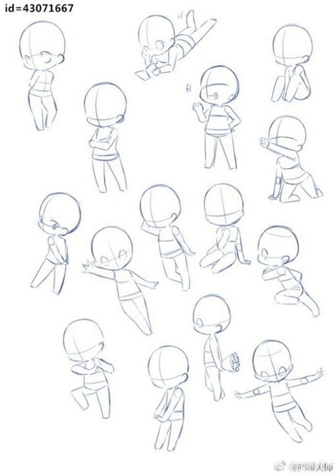 人体结构画不好先将这些动作学到手简笔画画画k简笔画插画艺术作品2