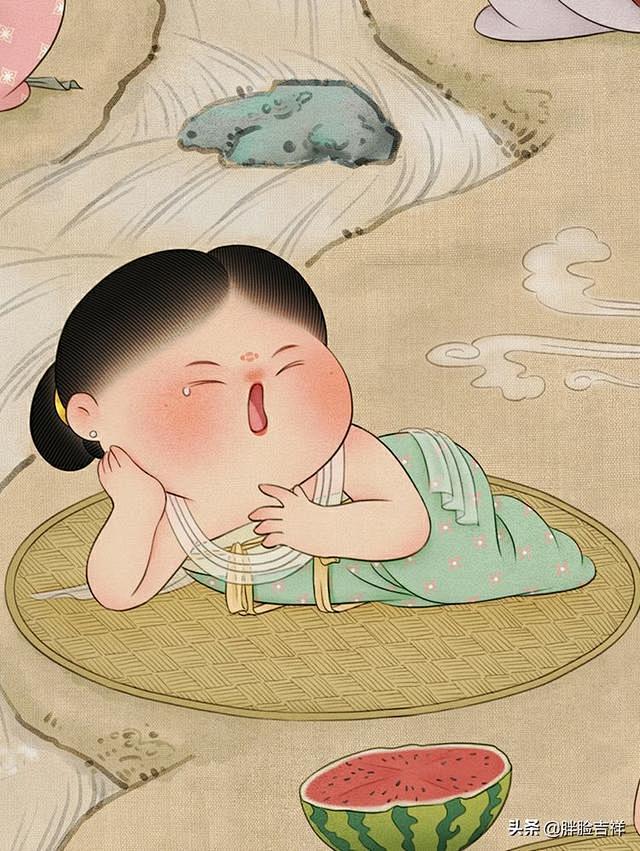 16:46:55胖脸吉祥 | 水涧清凉~唐风徐徐仕女图atoru同采自www