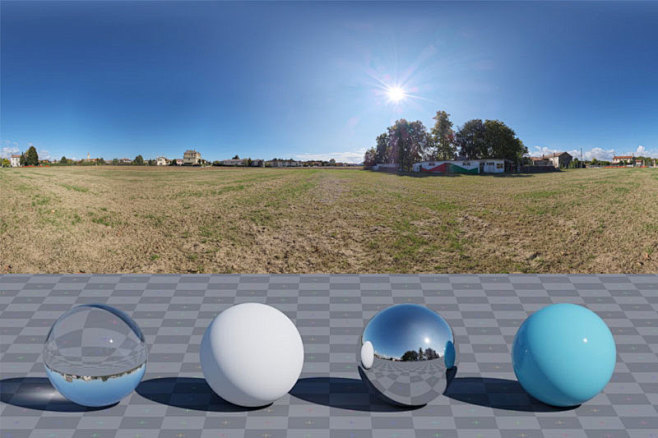 郊区的上午干净hdri光线贴图hdr