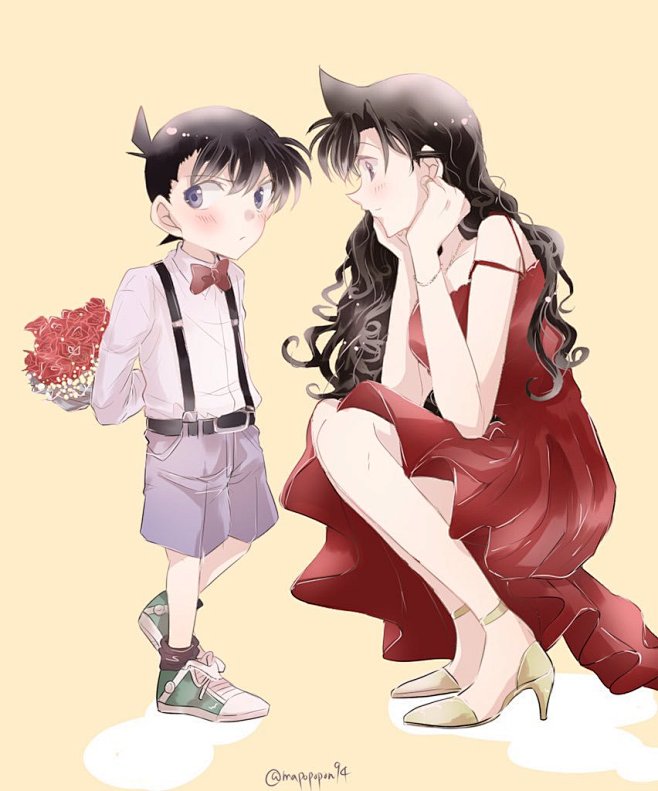 名侦探柯南柯兰新兰江户川柯南工藤新一毛利兰twimapopopon94