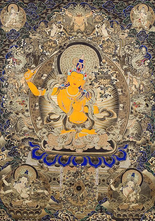 文殊菩萨又称文殊师利曼殊室利代表聪明智慧