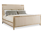 美式新古典家具定制 美式实木布艺双人床 美式布艺大床/婚床