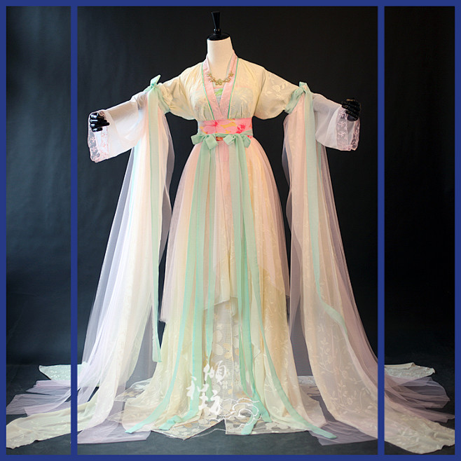 倾和坊粉黄女古装cosplay马卡龙色知否锦雀君佛花千骨淘宝网