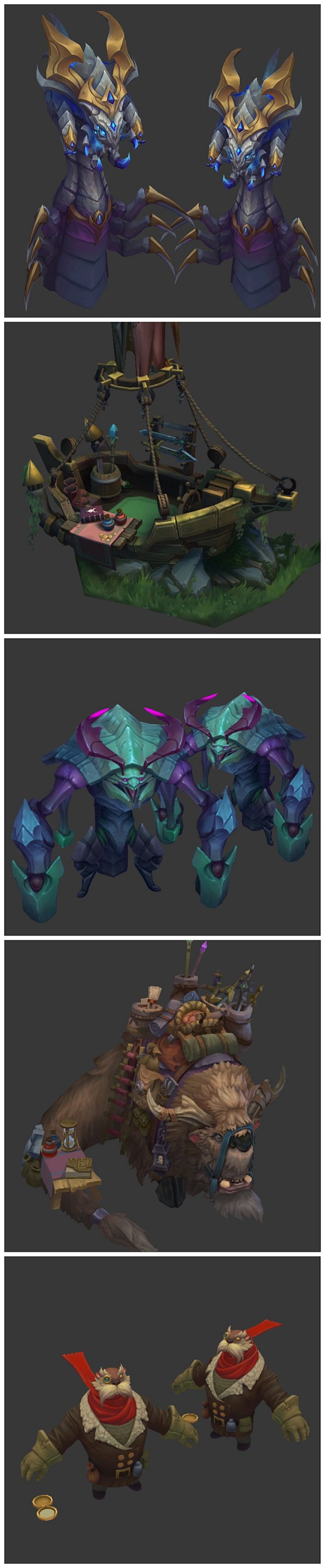 王者荣耀英雄联盟lol角色人物场景防御塔野怪3d模型手绘贴图3dmax源