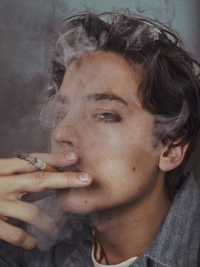 男生抽烟头像