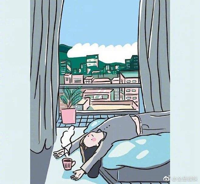 素色插画头像