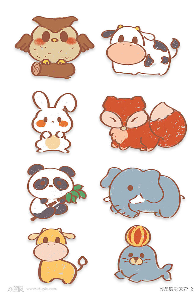 卡通动物儿童素材素材