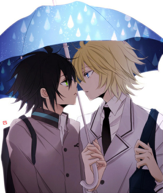 二次元 手绘 板绘 少年 终结的炽天使 百夜米迦尔 百夜优一郎 米优 腐