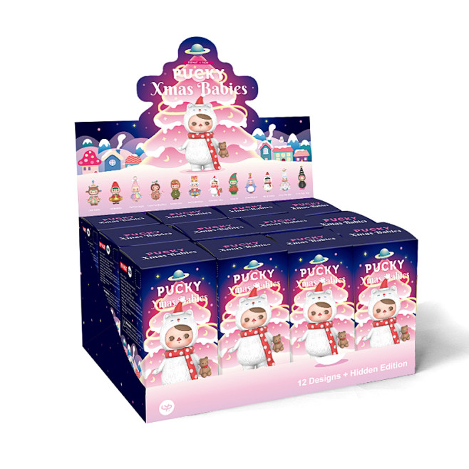 popmart泡泡玛特pucky毕奇精灵圣诞系列盲盒公仔二次元玩具摆件tmall