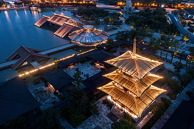 上海廣富林遺址公園航拍