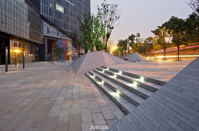 景观意向图台阶景观设计zoscape台阶景观灯广场景观