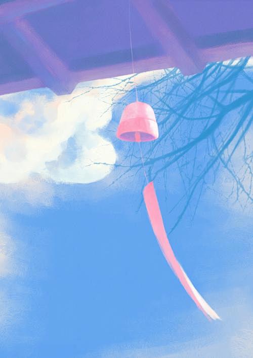风铃插画