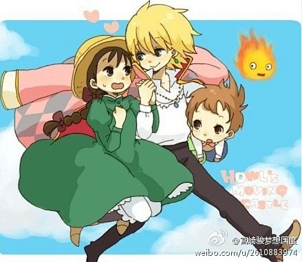 q版的哈尔一家好萌啊哈尔的移动城堡