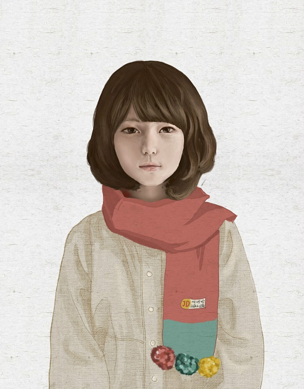 果子dan的插画我的文艺女青年