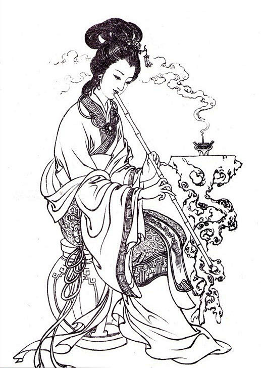 唐代画家吴道子线描人物46老泥鳅素描论坛