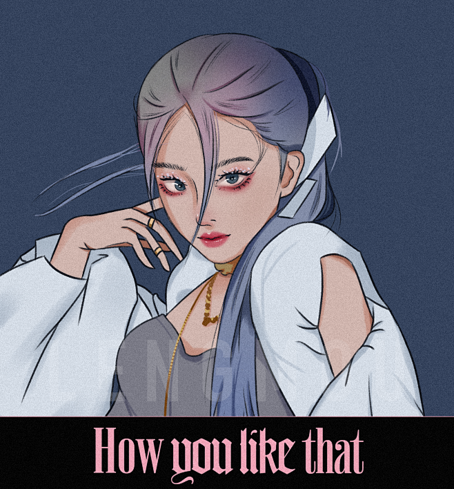 blackpink手绘头像rose