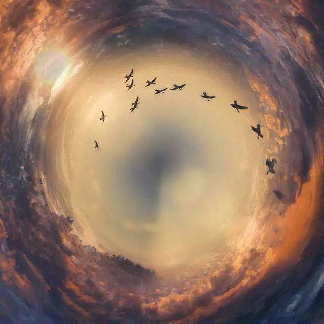 一些插画仰望星空看不清回眸看不见尽头那就不回首