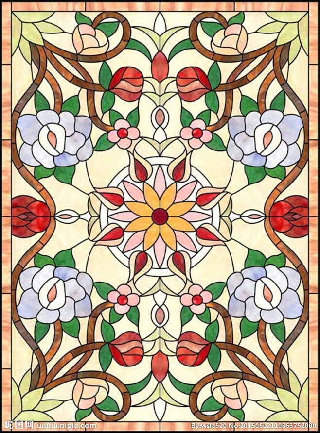 教堂玻璃蒂凡尼彩绘玻璃