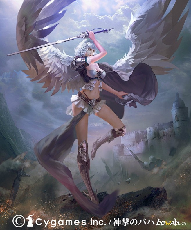 游戏原画美女天使银云第一幕游戏人物