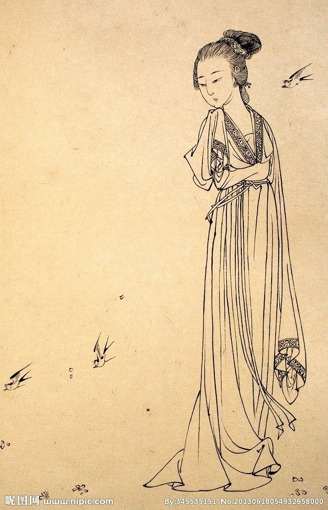 人人网浏览相册铁线描