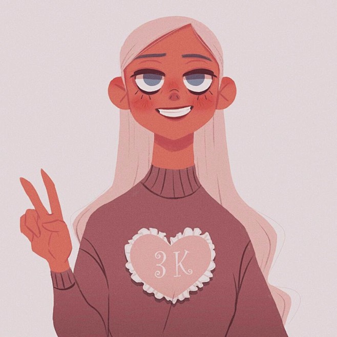 欧美厚涂卡通人物插画ps板绘头像临摹参考素材图集素材新品推荐淘宝网