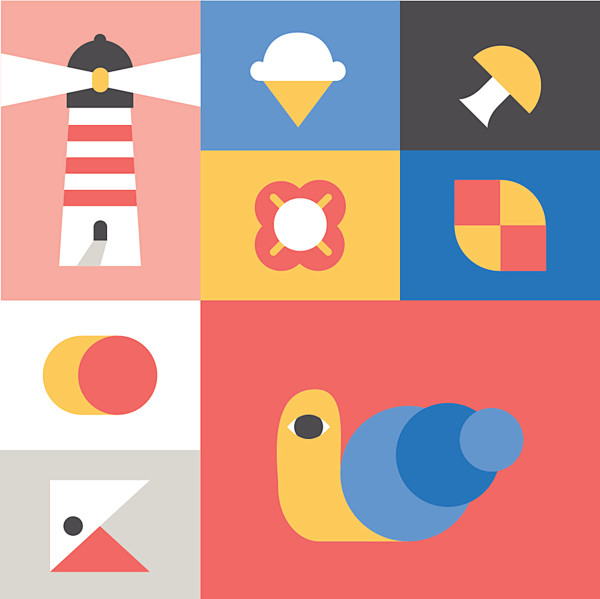 tydale64扁平化矢量图形背景拼合图27p11jpg