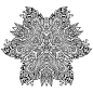 黑白填色线稿花型线条曼陀罗艺术风格图腾矢量/eps源文件素材-淘宝网